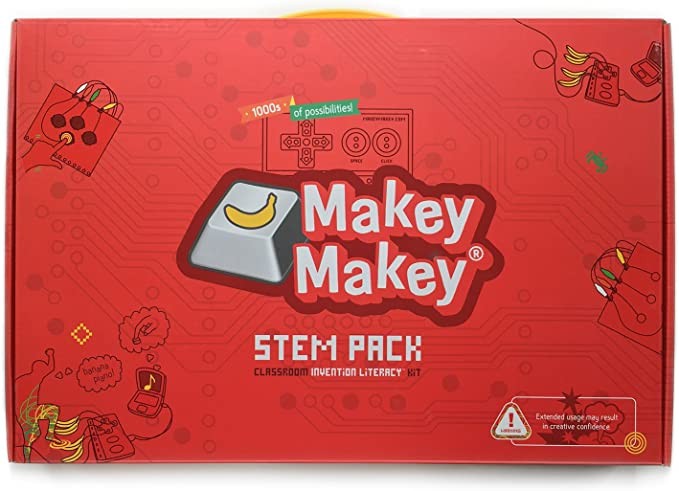 Makey Makey STEM Pack JoyLabz Classroom Invention Literacy Kit - Hands-On Technology Learning Fun - Science Education - 1000 Engineering and Computer Coding Activities - For Kids 8 & Up